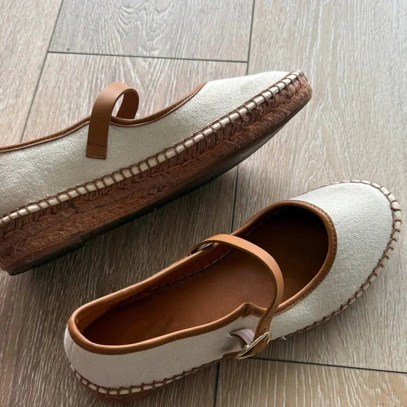 Tuckernuck Ivory Canvas Jamie Espadrille Flats - Picture 8 of 13
